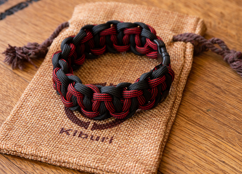 Black and Red Ladder Bracelet
