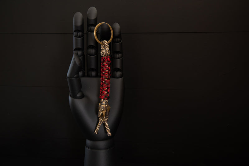 African Rhino Red Hiena Keychain