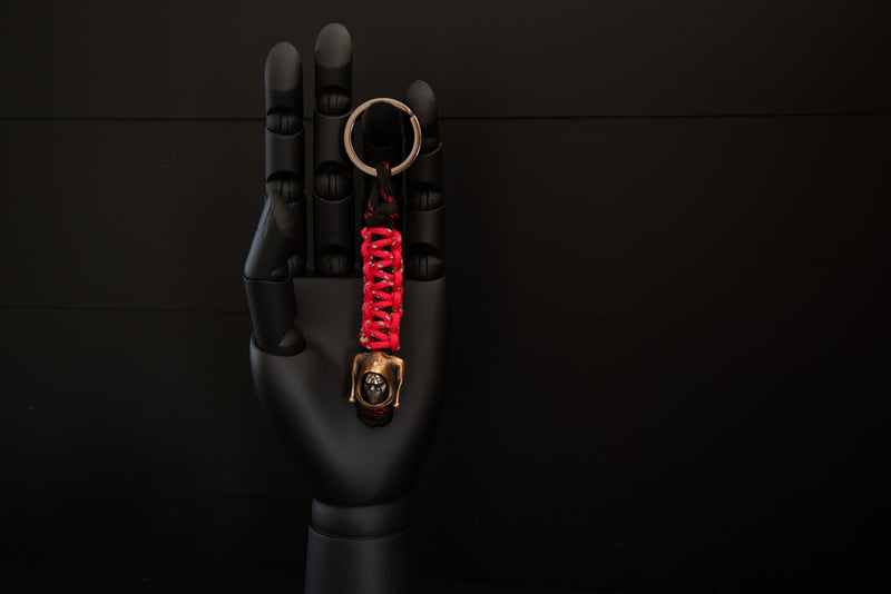 Mortal Masked Warrior Black & Red Keychain