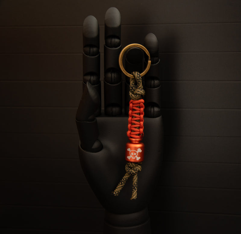 Toxic Poison Beaded Burnt Keychain