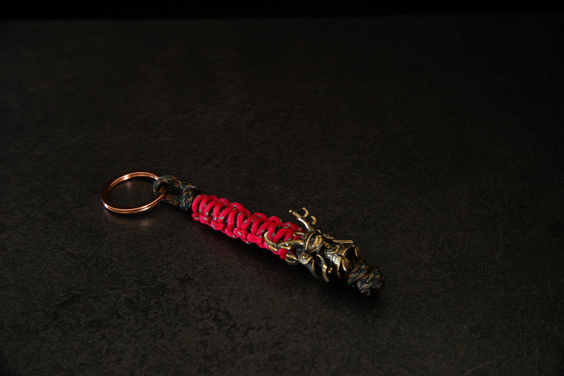 Japanese Samurai Cat Keychain